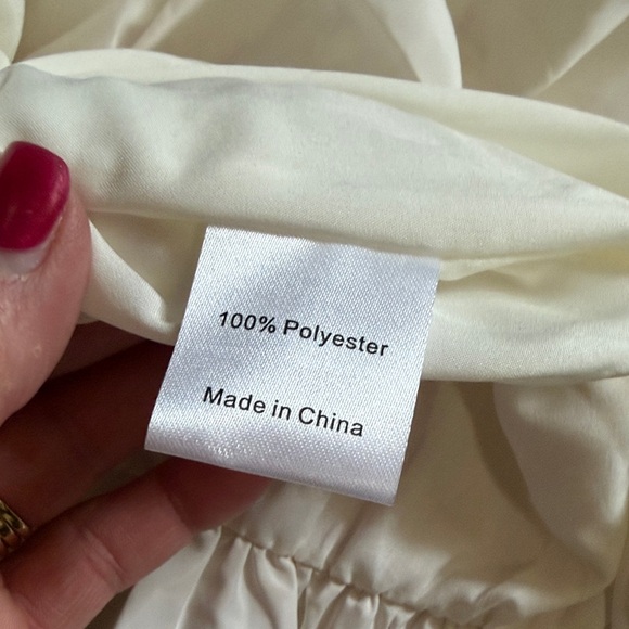 Chic Cream Maxi Skirt with bubble hem - M - Picture 6 of 6